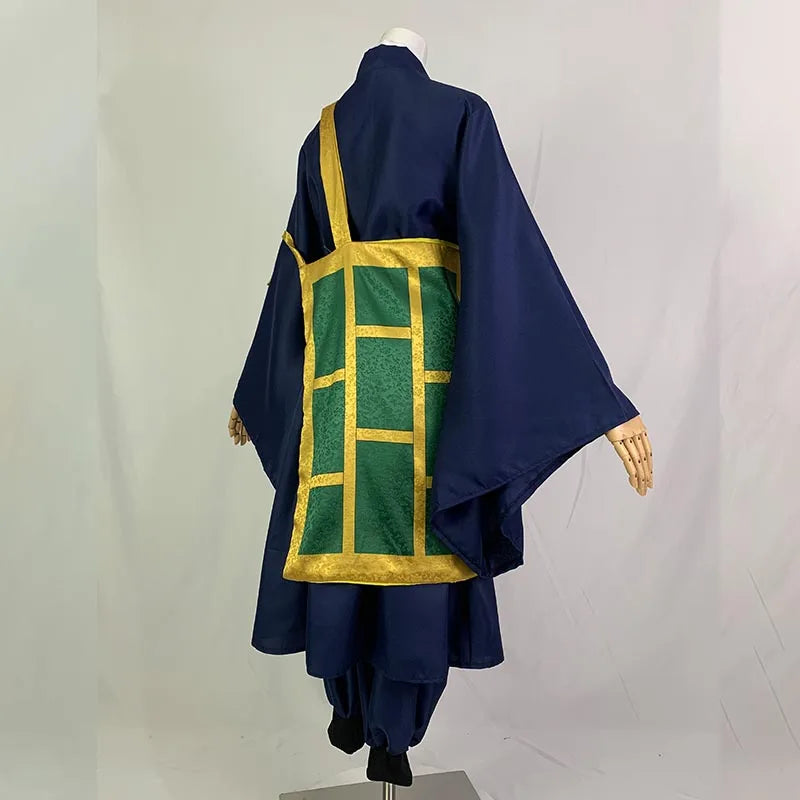 Fantasia Geto Suguru Cosplay – Jujutsu Kaisen | Kimono Preto e Azul com Peruca