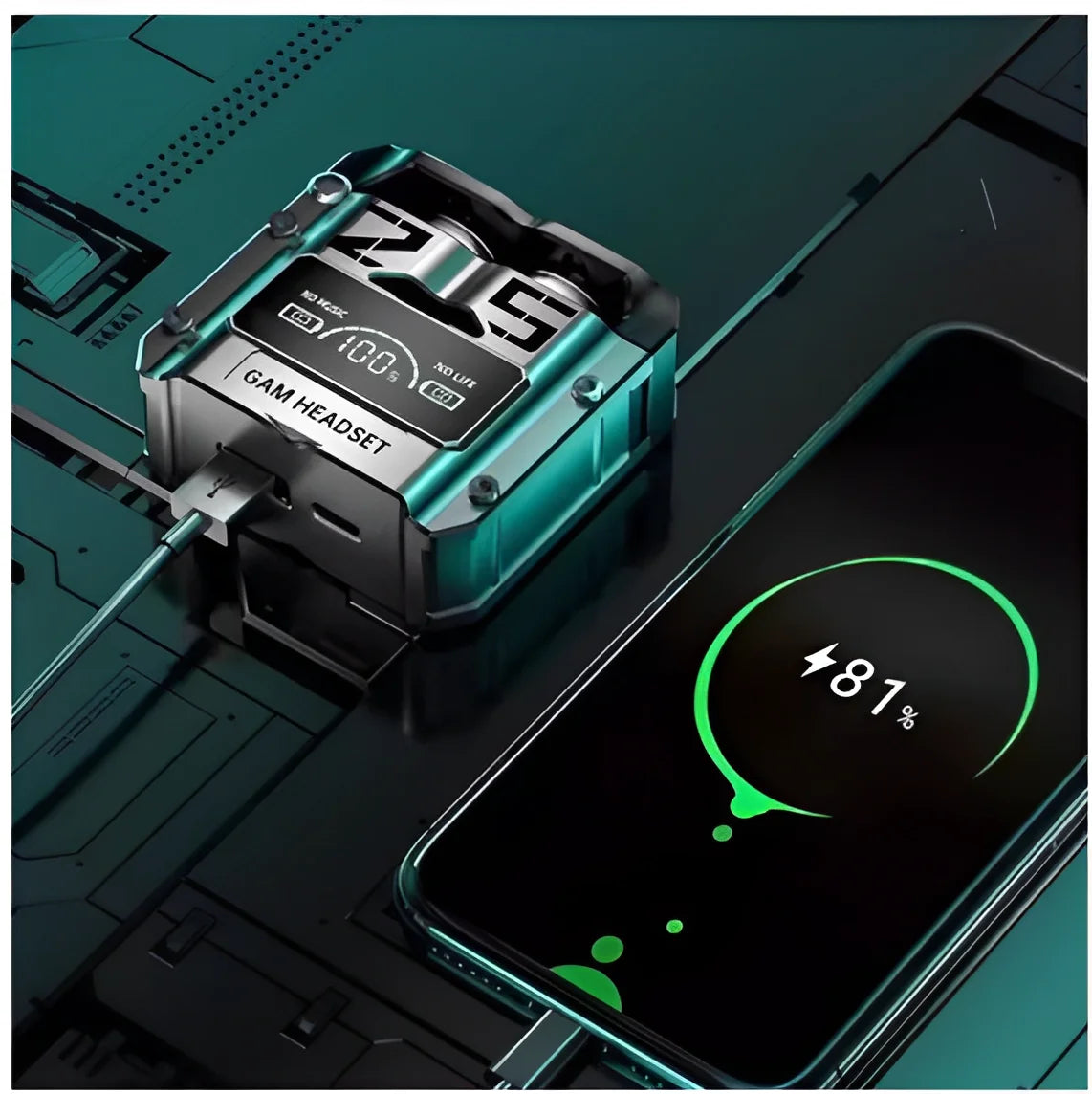 Fone de Ouvido Gamer M25 TWS Sem Fio Bluetooth – Estéreo, Redução de Ruído, Microfone