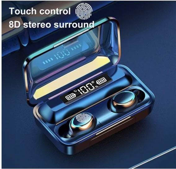 Fone de Ouvido TWS M10 F9 Bluetooth com Power Bank e Tela Digital