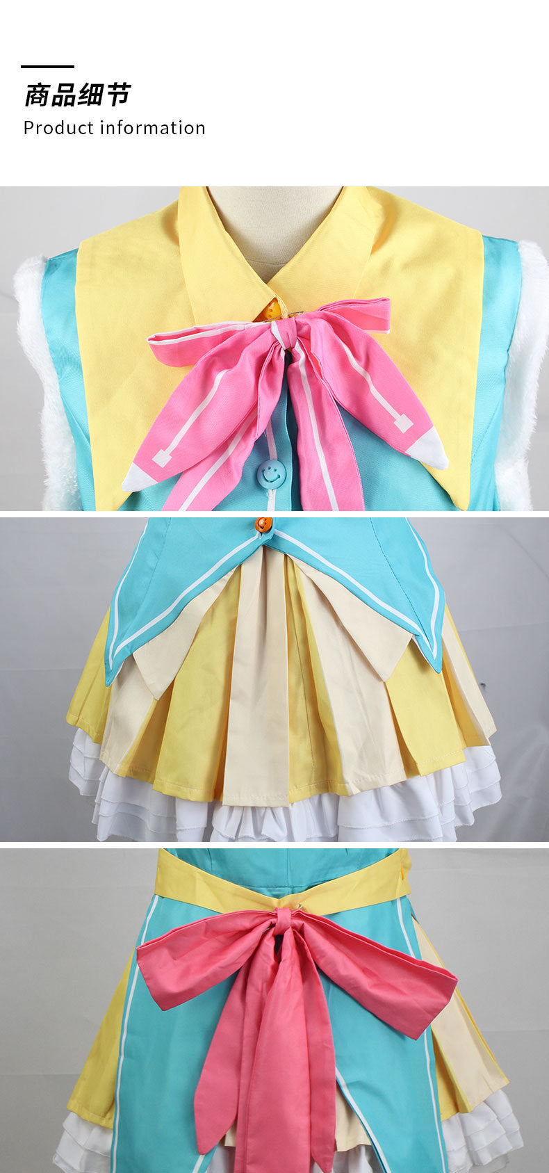 Fantasia Kusanagi Nene Cosplay – Project Sekai | Vestido Idol com Peruca 90cm