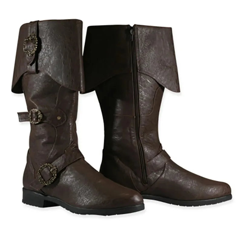 Bota Medieval Pirata Cosplay – Steampunk Viking | Halloween e Carnaval para Homens e Mulheres
