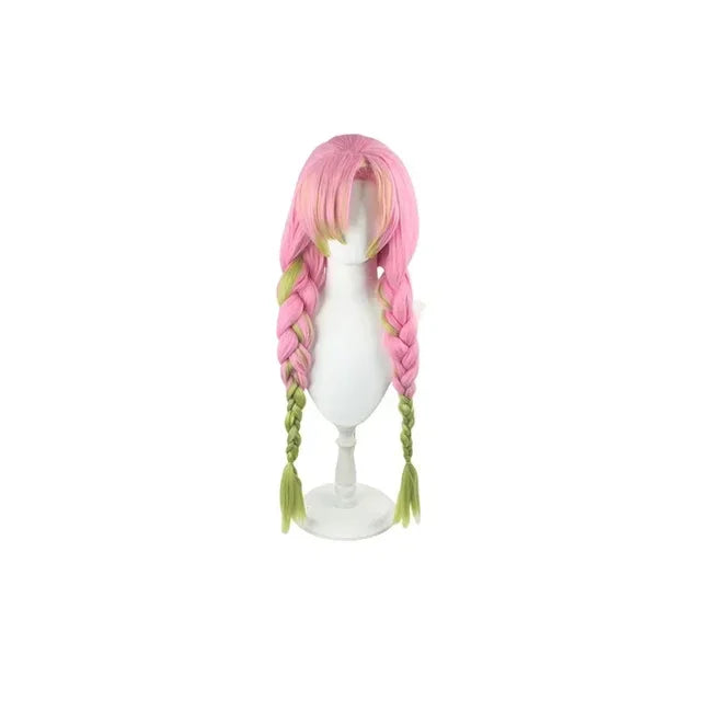 Fantasia Kanroji Mitsuri Cosplay Kit Tattoo – Demon Slayer | Kimono Haori com Peruca