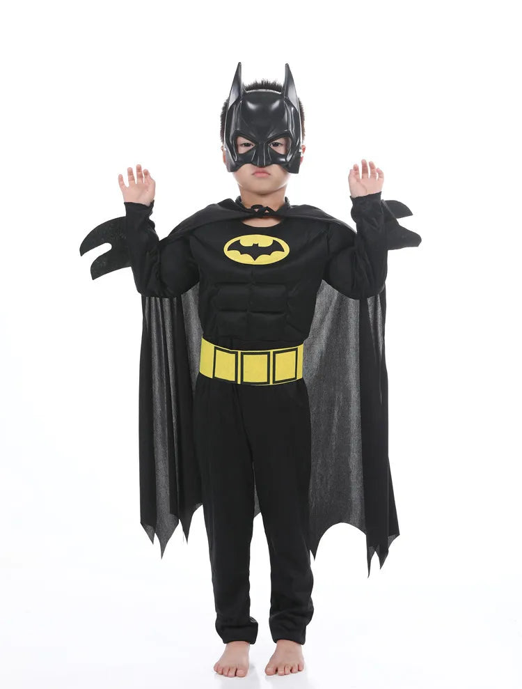 Fantasia Infantil Morcego Super-Herói – Macacão Halloween para Meninos