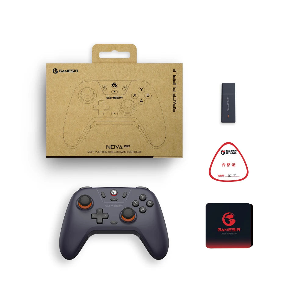 Controle Gamer GameSir Nova Lite Sem Fio – Bluetooth, Hall Effect | Switch, Android, iOS, PC e Steam