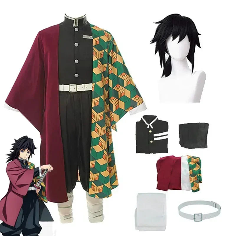 Fantasia Tomioka Giyuu Cosplay – Demon Slayer | Uniforme Completo para Crianças e Adultos