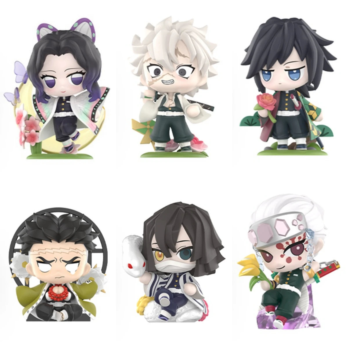 Kit 12 Bonecos Colecionáveis Demon Slayer Versão Q – PVC 6–9cm | Coleção Completa