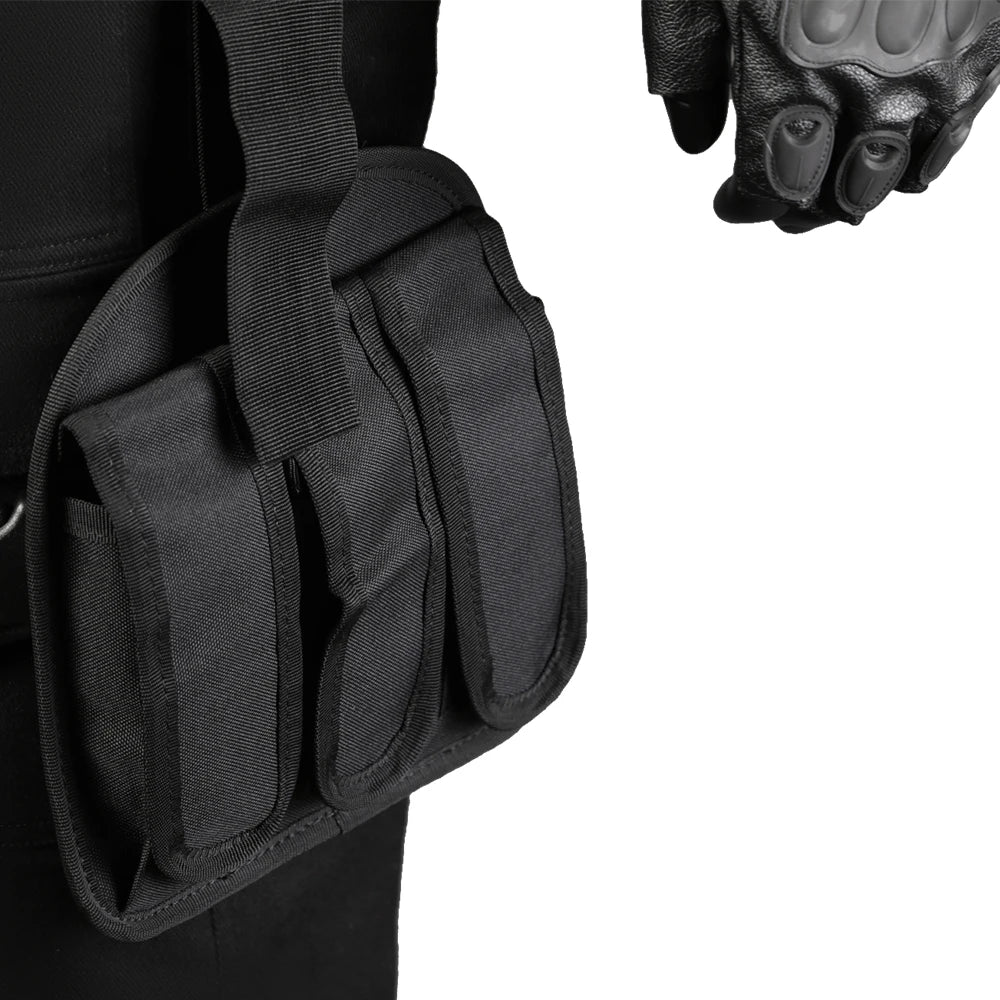Acessórios Leon Kennedy Cosplay – Resident Evil | Colete Tático, Cinto e Coldres