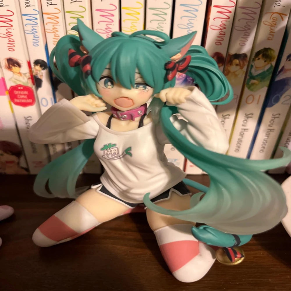 Boneco Colecionável Hatsune Miku Neko Ver. 11cm – PVC Kawaii para Mesa