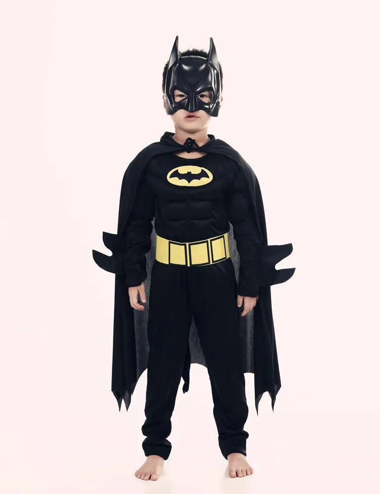 Fantasia Infantil Morcego Super-Herói – Macacão Halloween para Meninos