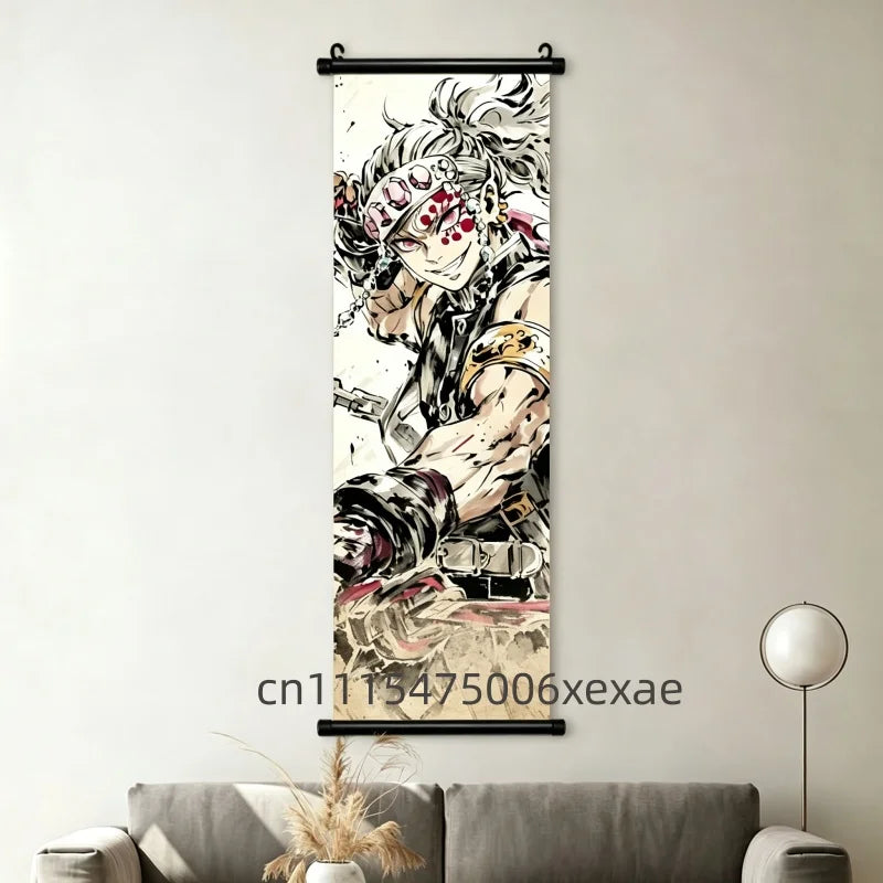 Demon Slayer – Pôster Canvas Scroll para Parede | Inosuke, Zenitsu, Nezuko e mais