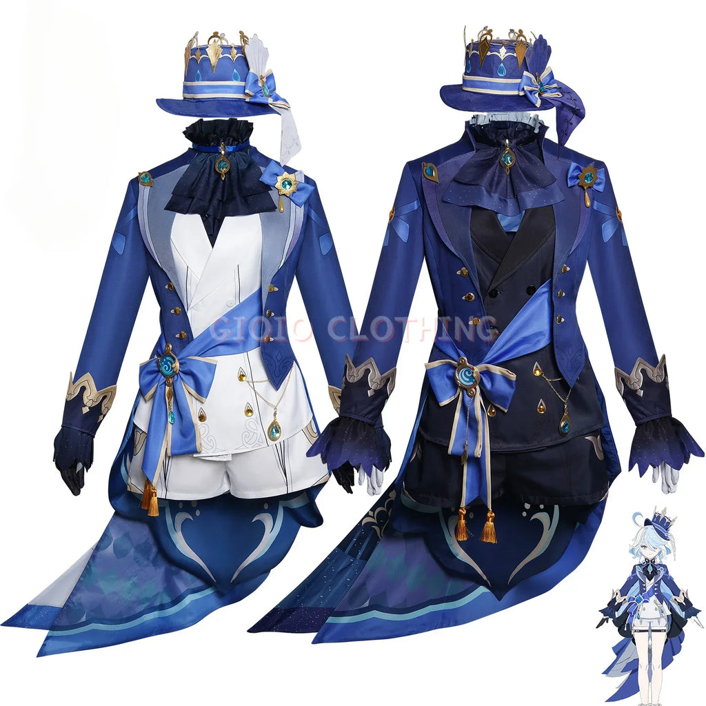 Fantasia Furina Focalors Cosplay – Genshin Impact | Uniforme para Halloween e Carnaval
