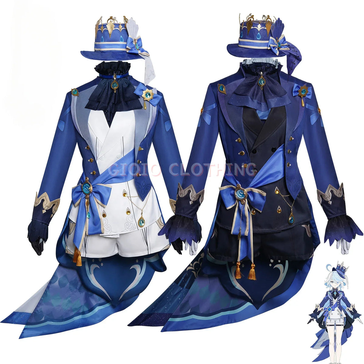 Fantasia Furina Focalors Cosplay – Genshin Impact | Uniforme para Halloween e Carnaval