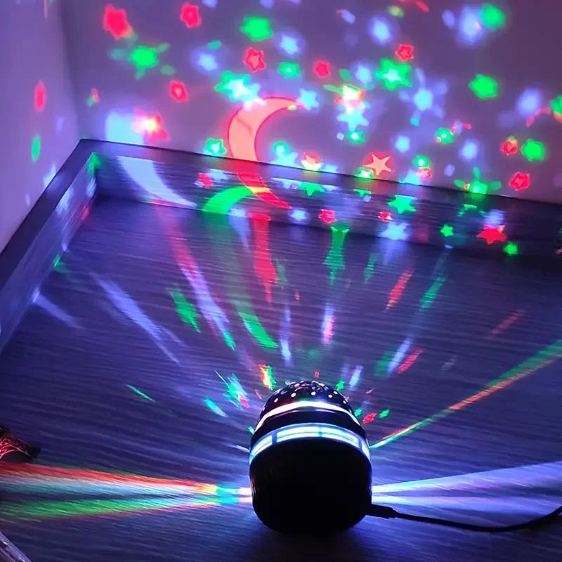 Led céu estrelado luzes da noite usb lâmpada do projetor bola mágica lua estrela