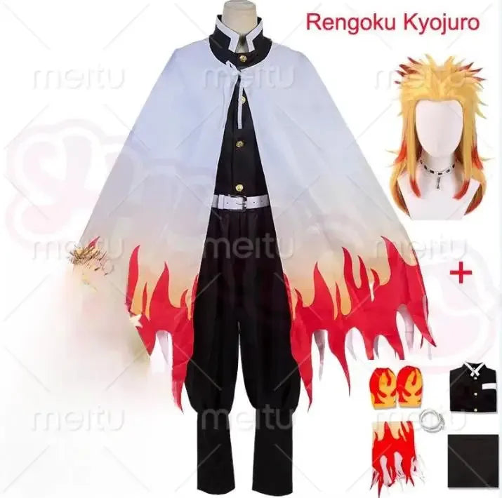 Fantasia Cosplay Rengoku Kyojuro – Demon Slayer / Kimetsu no Yaiba | Adulto e Infantil