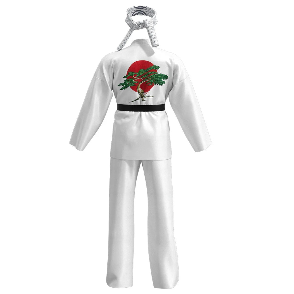 Fantasia Cobra Kai Cosplay – Karatê | Kimono Preto ou Branco para Crianças e Adultos