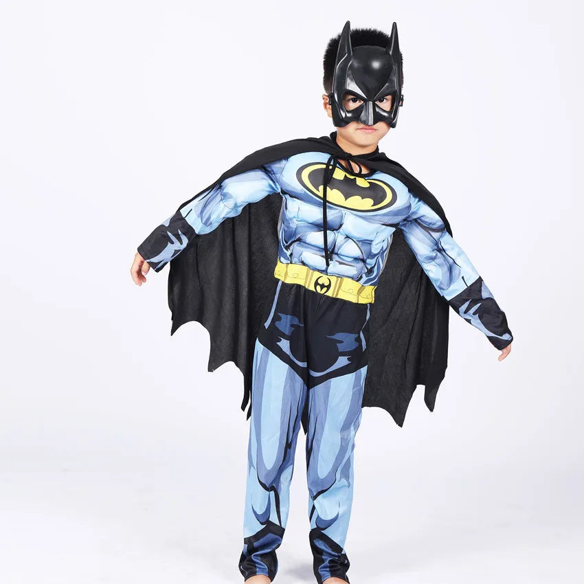 Fantasia Infantil Morcego Super-Herói – Macacão Halloween para Meninos