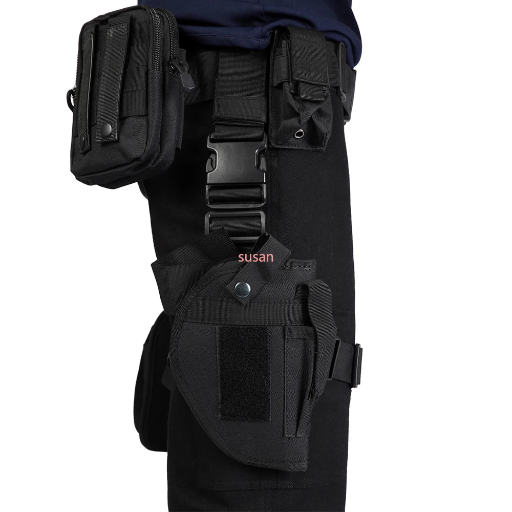 Acessórios Leon Kennedy Cosplay – Resident Evil | Colete Tático, Cinto e Coldres