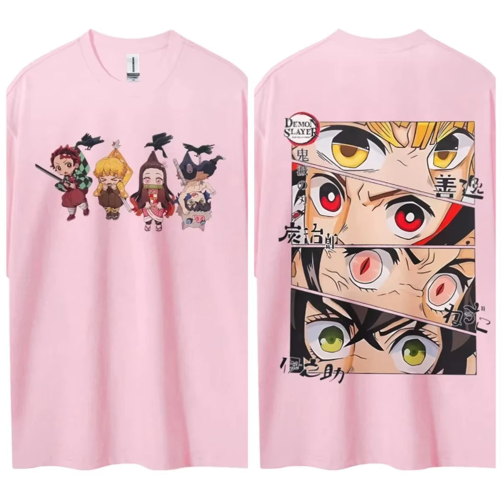 Camiseta Infantil Demon Slayer – Tanjiro Kamado | Manga Curta, Unissex, Tamanhos 100–160