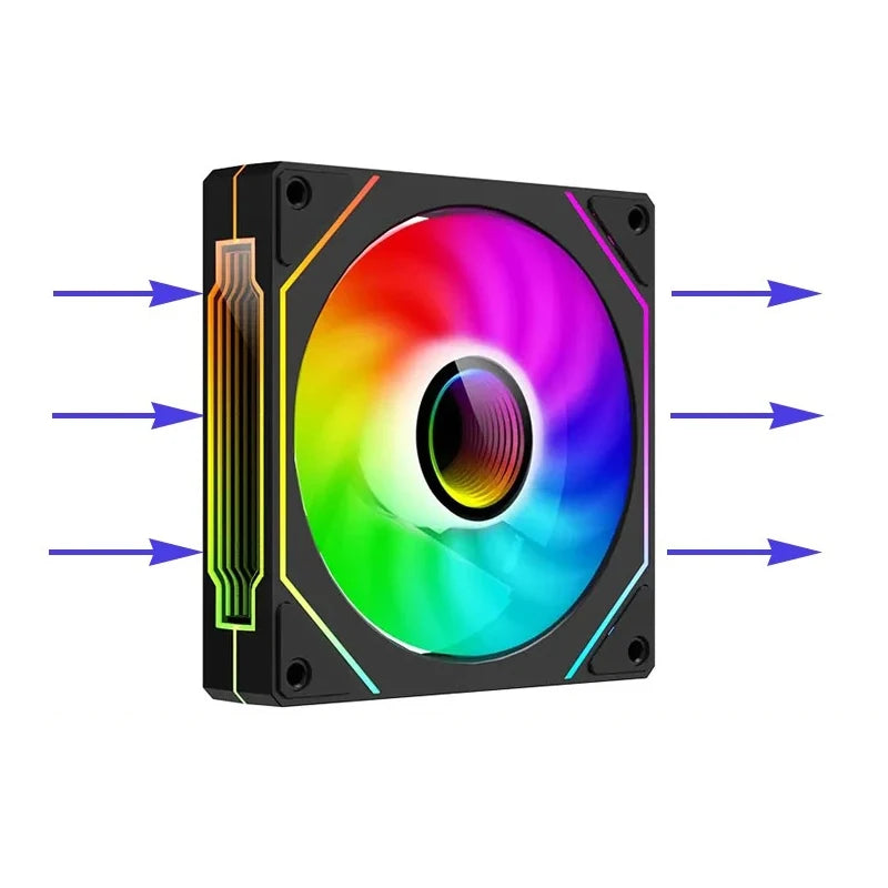 Cooler Fan PRISM 4 PRO ARGB 120mm para Gabinete – 4 Pinos PWM, Silencioso, Efeito Espelho