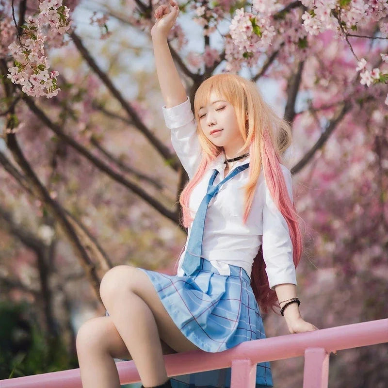 Fantasia Kitagawa Marin Cosplay – Sono Bisque Doll | Uniforme Escolar com Peruca
