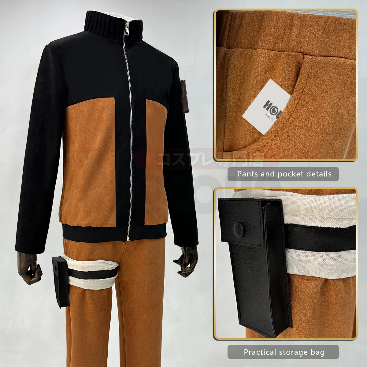 Fantasia Uzumaki Naruto Cosplay – Naruto Shippuden | Uniforme Completo Adulto