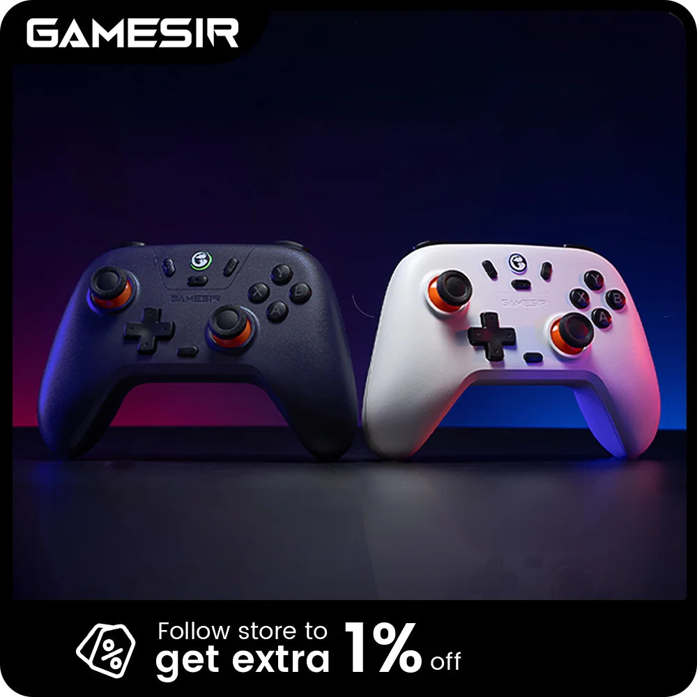 Controle Gamer GameSir Nova Lite Sem Fio – Bluetooth, Hall Effect | Switch, Android, iOS, PC e Steam
