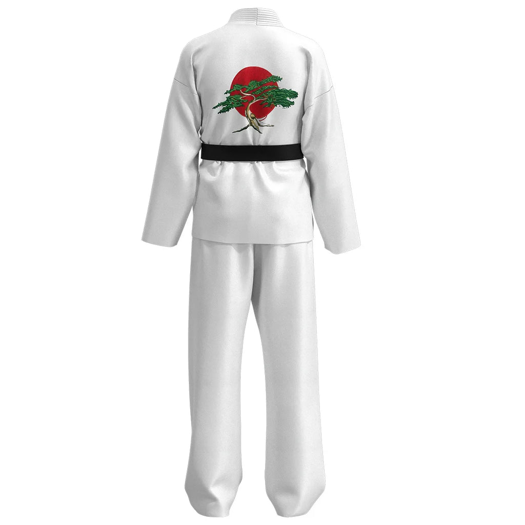 Fantasia Cobra Kai Cosplay – Karatê | Kimono Preto ou Branco para Crianças e Adultos