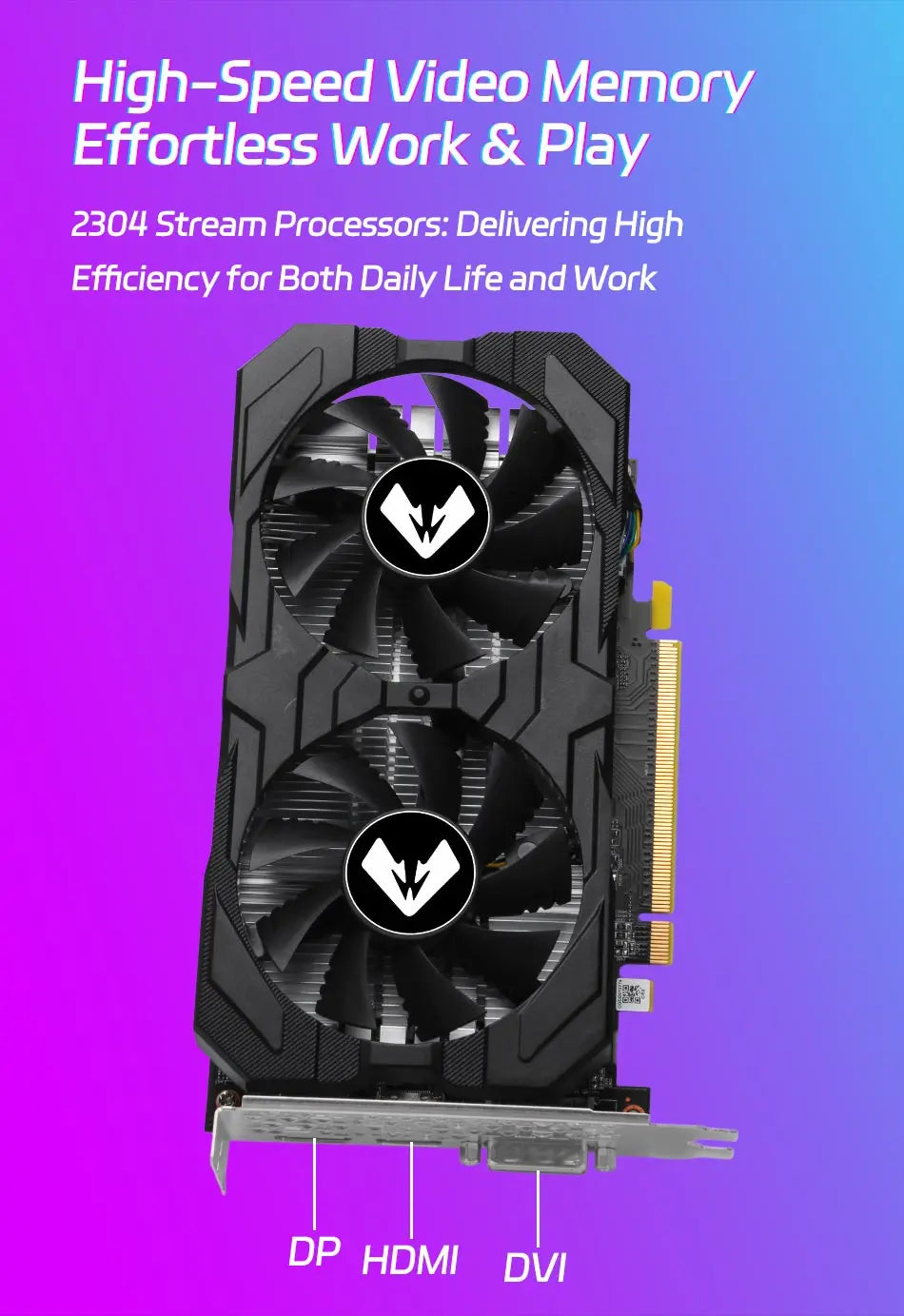 Placa de Vídeo SOYO RX 590 8GB AMD Radeon, memória GDDR5, placa gráfica para jogos e computadores desktop, com entrega no Brasil.
