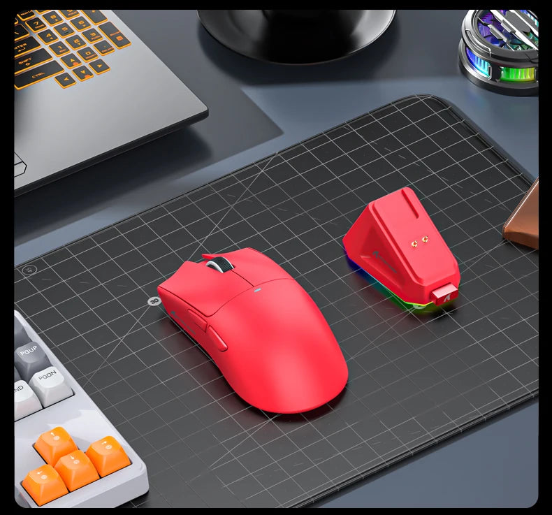Mouse Gamer Attack Shark X11 Sem Fio Bluetooth 3 Modos – RGB, PAW3311, Carregamento Magnético
