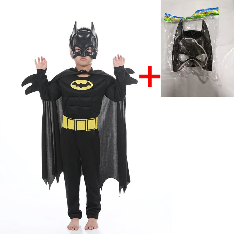 Fantasia Infantil Morcego Super-Herói – Macacão Halloween para Meninos