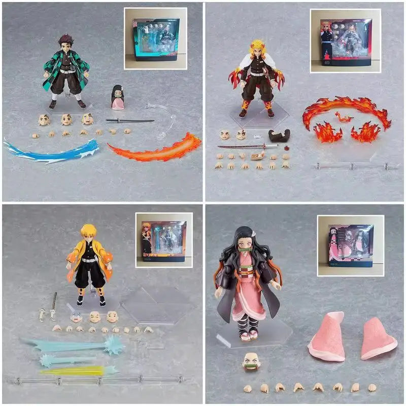 Figma – Action Figure Articulada Rengoku Kyojuro com Efeito de Chamas | Demon Slayer
