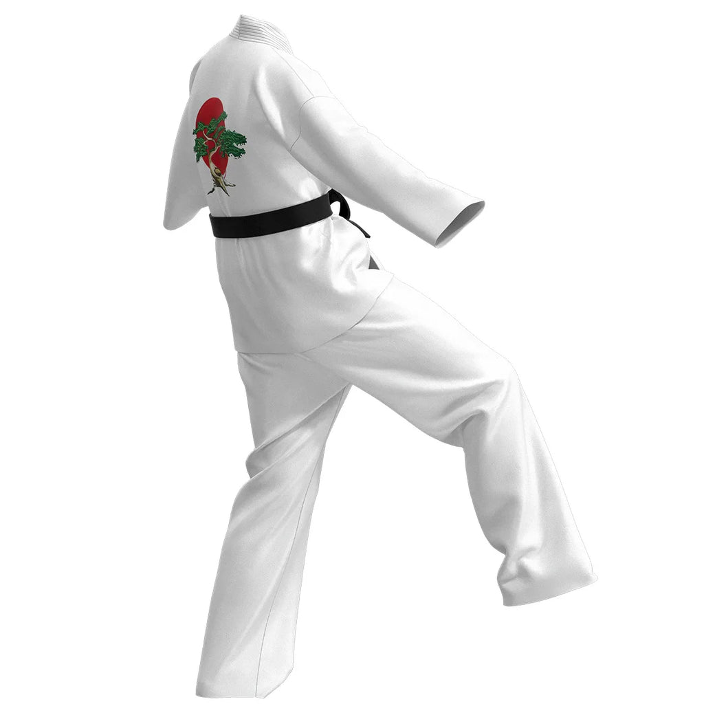 Fantasia Cobra Kai Cosplay – Karatê | Kimono Preto ou Branco para Crianças e Adultos