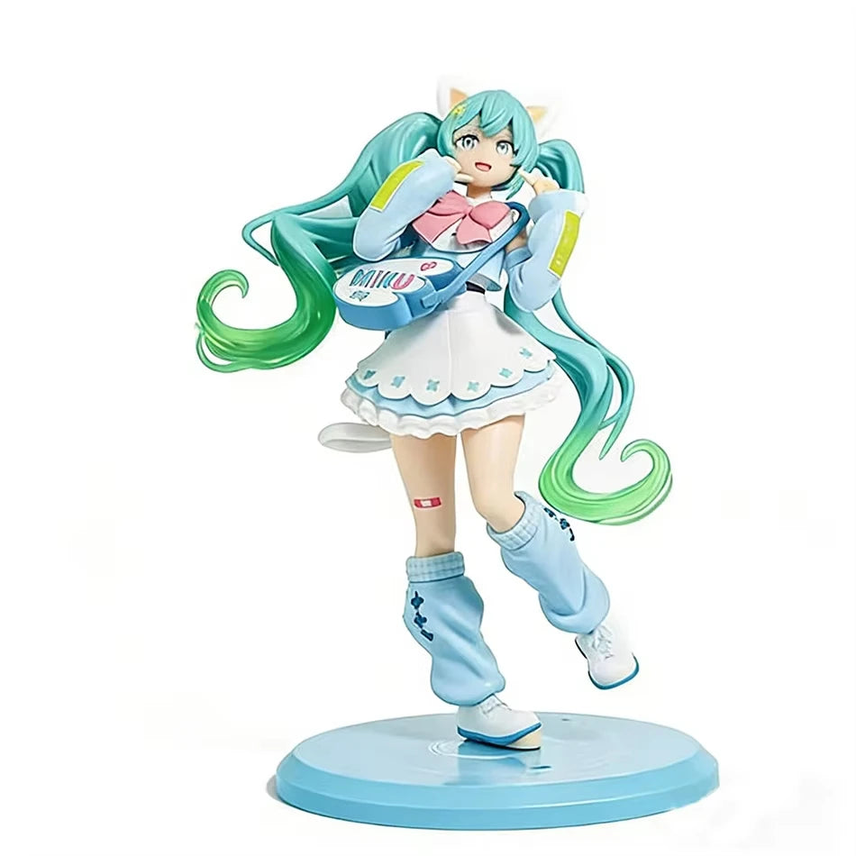 Boneco Colecionável Hatsune Miku Neko Ver. 11cm – PVC Kawaii para Mesa