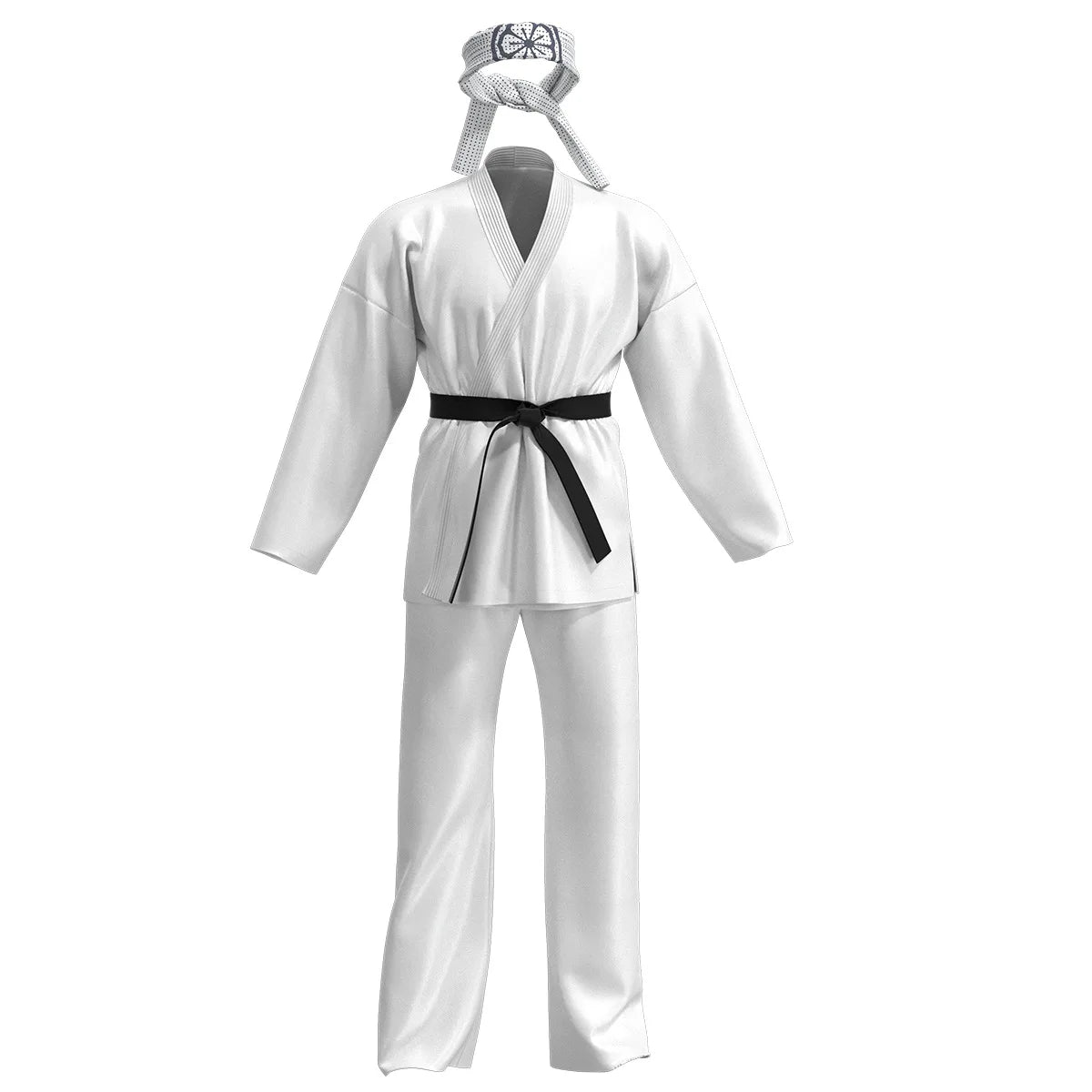 Fantasia Cobra Kai Cosplay – Karatê | Kimono Preto ou Branco para Crianças e Adultos