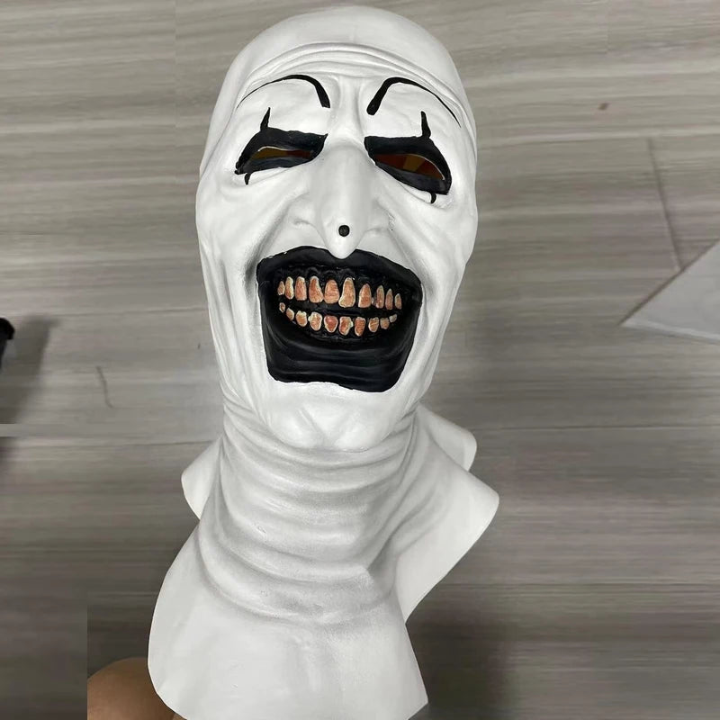 Fantasia Art The Clown Terrifier 2 – Macacão + Máscara de Látex para Halloween