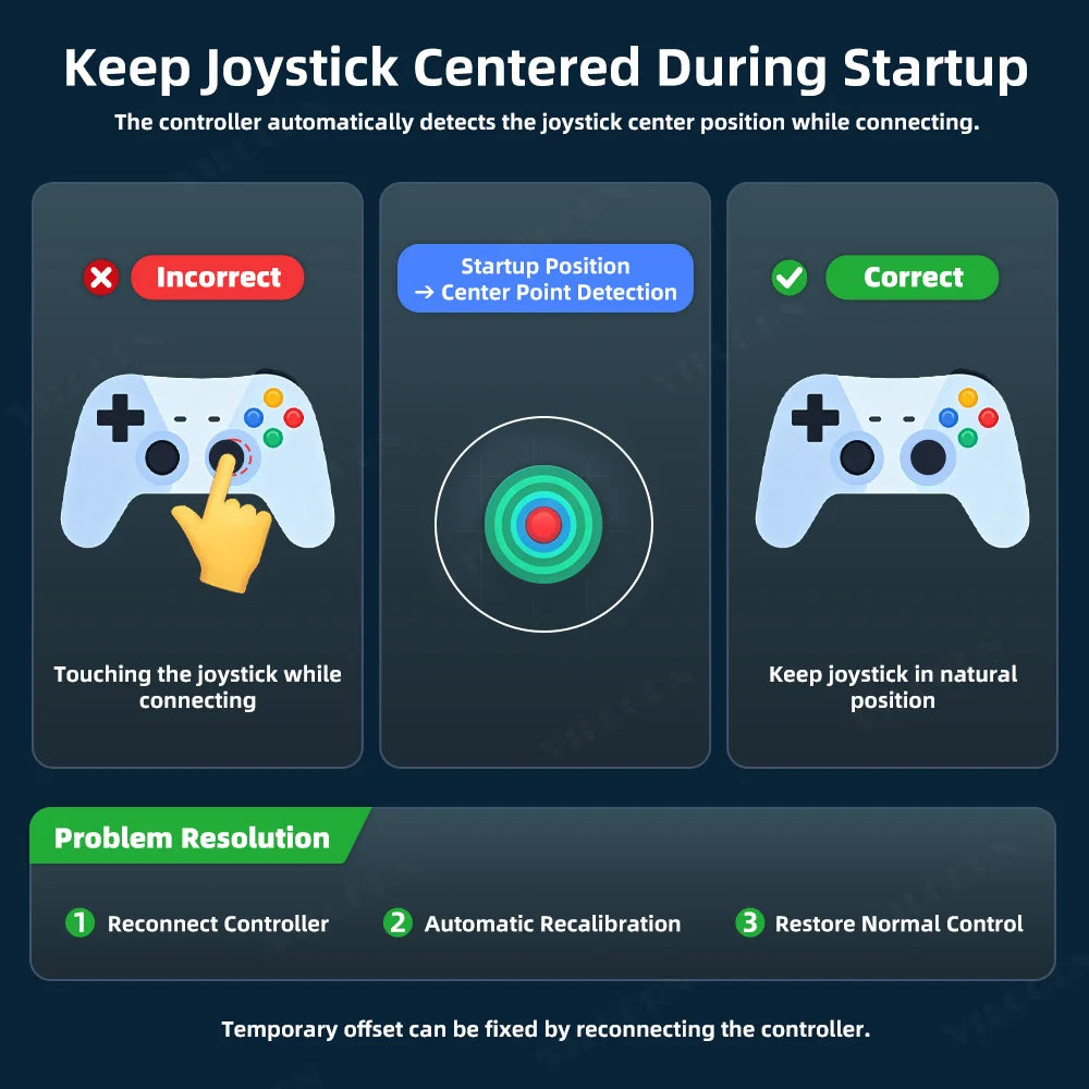 Controle Gamer VILCORN G6 Sem Fio Bluetooth – Joystick Hall Effect | iOS, Android, PC e Switch