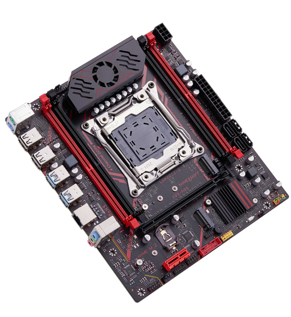 Kit Placa-Mãe QIYIDA X99 H9S com Xeon E5 2630 V4, DDR4 16GB, NVME M.2 e TPM 2.0