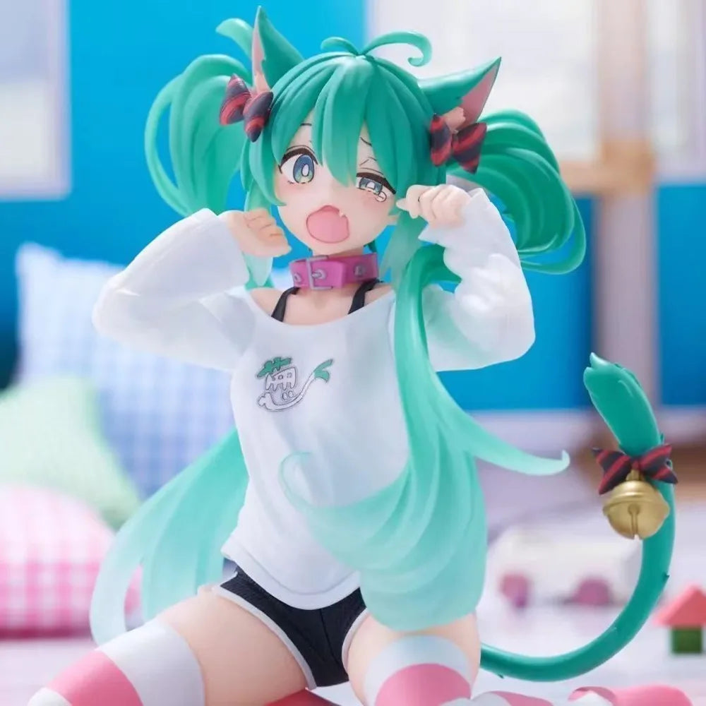 Boneco Colecionável Hatsune Miku Neko Ver. 11cm – PVC Kawaii para Mesa