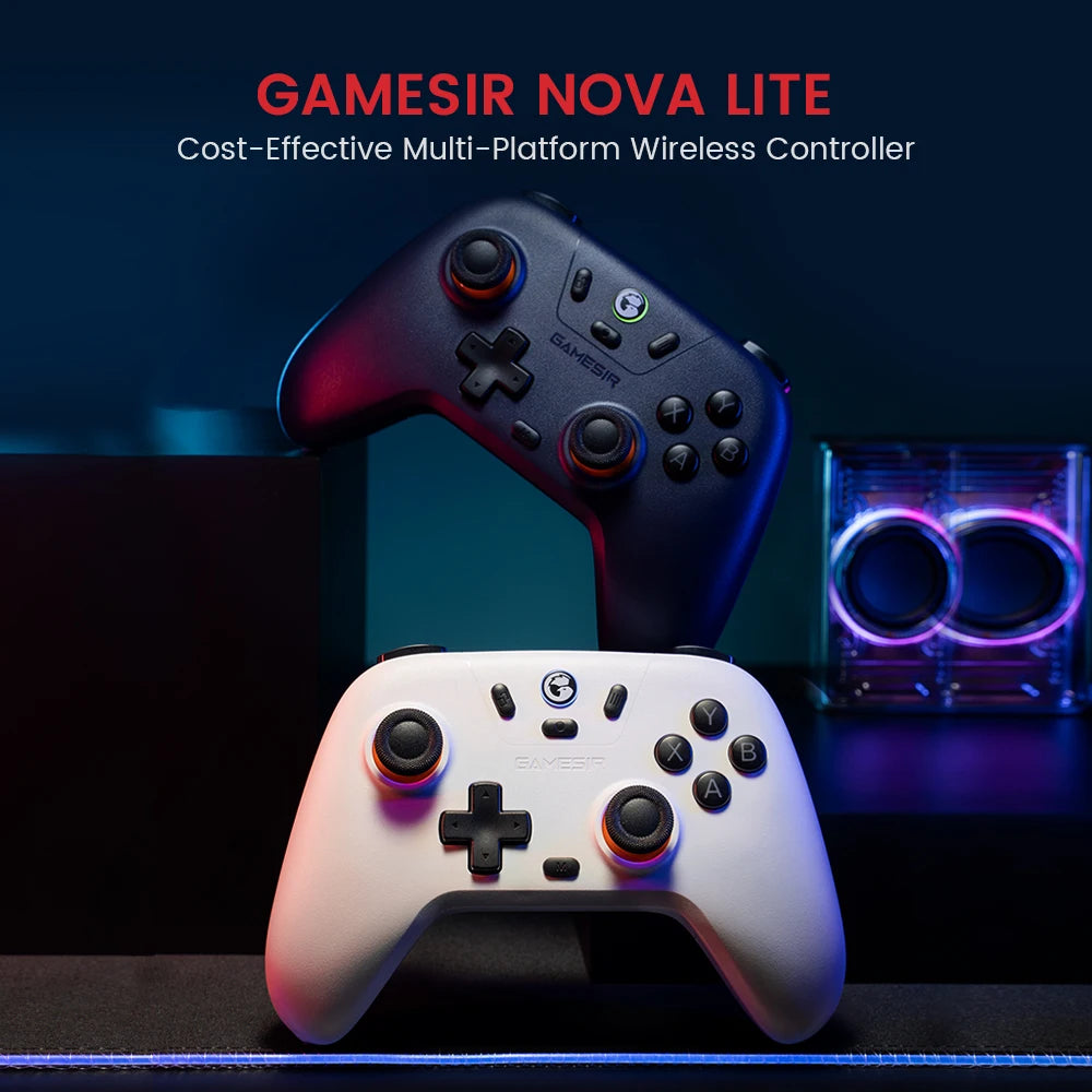 Controle Gamer GameSir Nova Lite Sem Fio – Bluetooth, Hall Effect | Switch, Android, iOS, PC e Steam