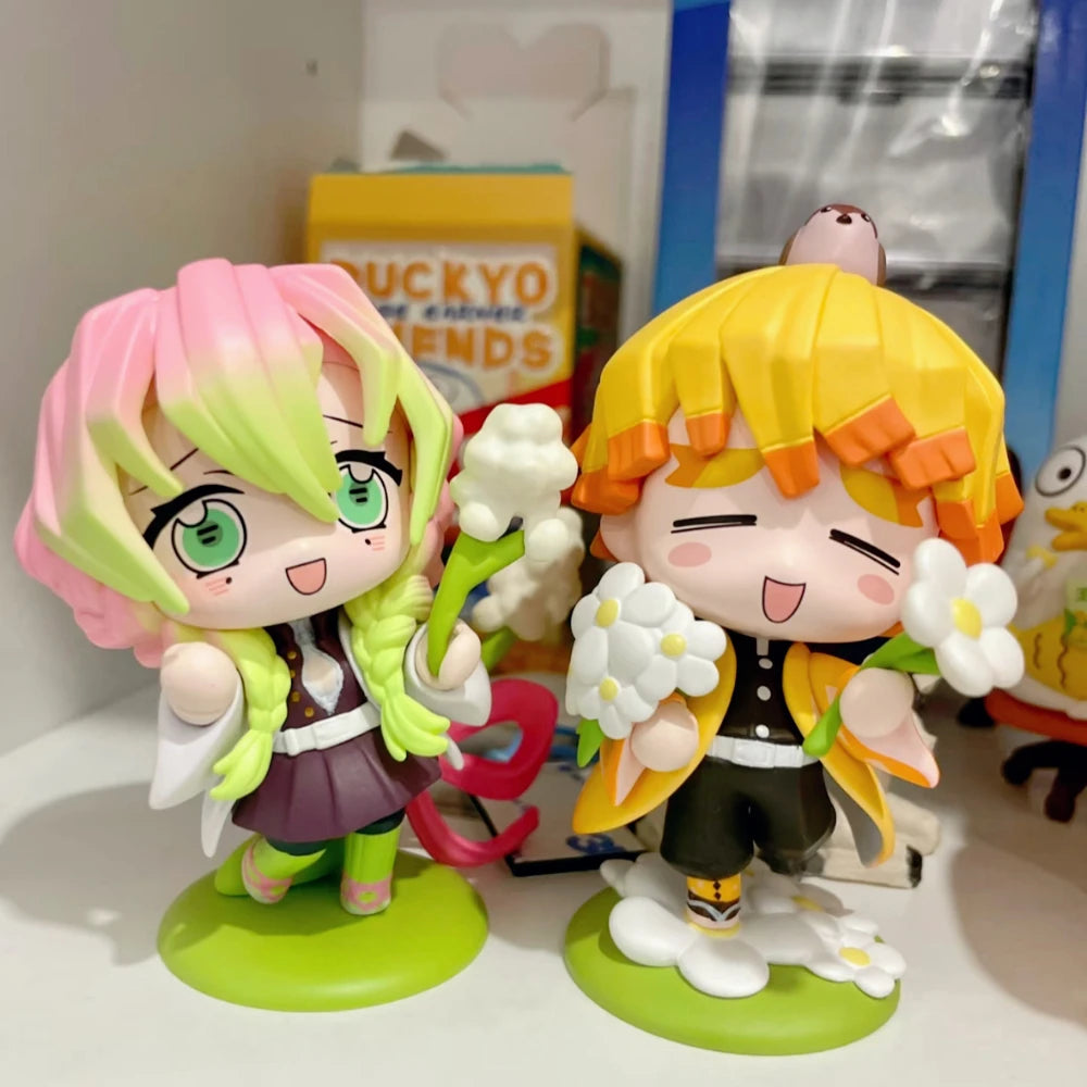 Kit 12 Bonecos Colecionáveis Demon Slayer Versão Q – PVC 6–9cm | Coleção Completa