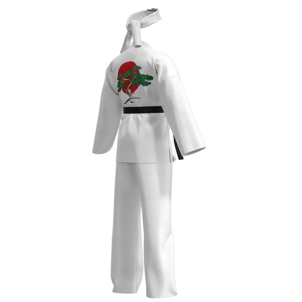 Fantasia Cobra Kai Cosplay – Karatê | Kimono Preto ou Branco para Crianças e Adultos