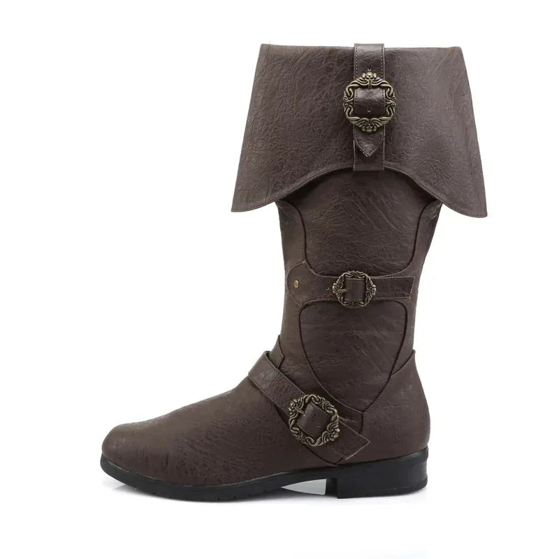 Bota Medieval Pirata Cosplay – Steampunk Viking | Halloween e Carnaval para Homens e Mulheres