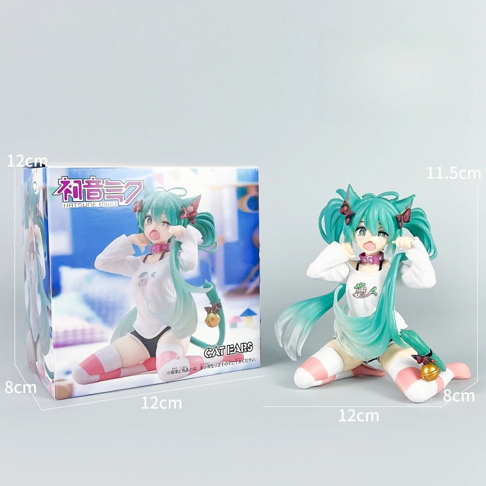 Boneco Colecionável Hatsune Miku Neko Ver. 11cm – PVC Kawaii para Mesa