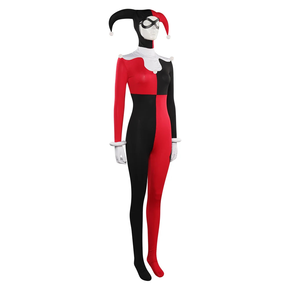 Fantasia Harley Quinn Cosplay – Macacão, Máscara e Acessórios | Halloween e Carnaval