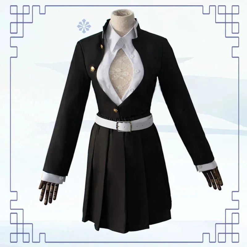 Fantasia Kanroji Mitsuri Cosplay Kit Tattoo – Demon Slayer | Kimono Haori com Peruca