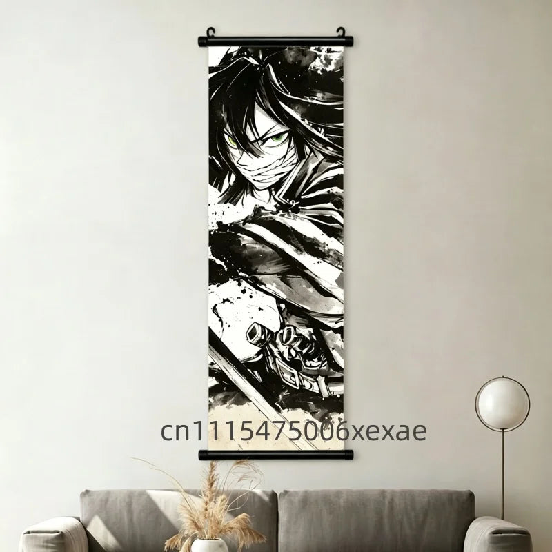 Demon Slayer – Pôster Canvas Scroll para Parede | Inosuke, Zenitsu, Nezuko e mais