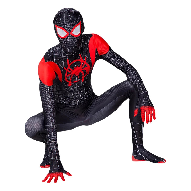 Fantasia Miles Morales Spider-Man – Across the Spider-Verse | Kit Completo Adulto e Infantil