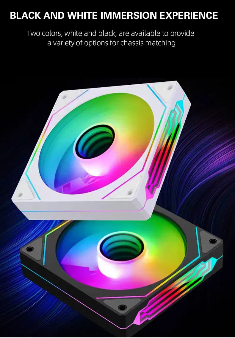 Cooler Fan PRISM 4 PRO ARGB 120mm para Gabinete – 4 Pinos PWM, Silencioso, Efeito Espelho