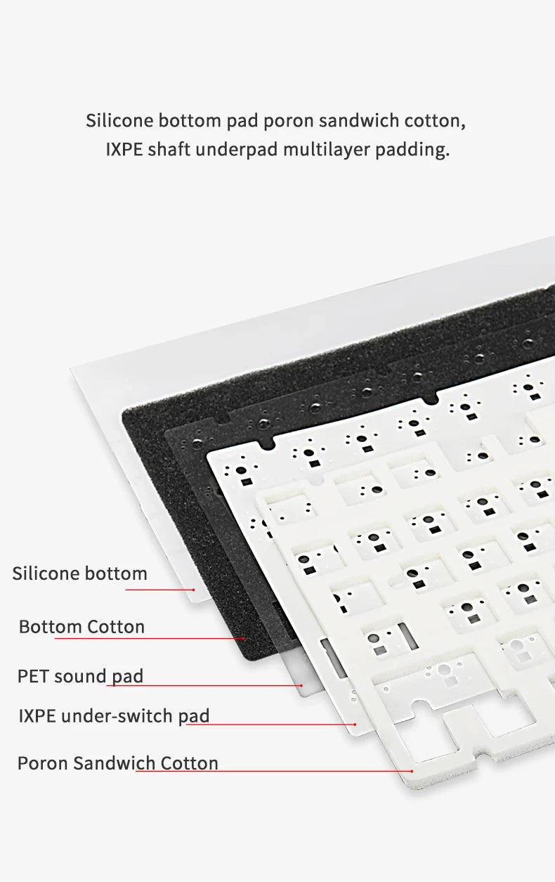 Teclado Mecânico Sem Fio AJAZZ AK820 Pro – Bluetooth 5.1, 2.4G, USB-C, RGB, Hot Swap, Gasket Mount