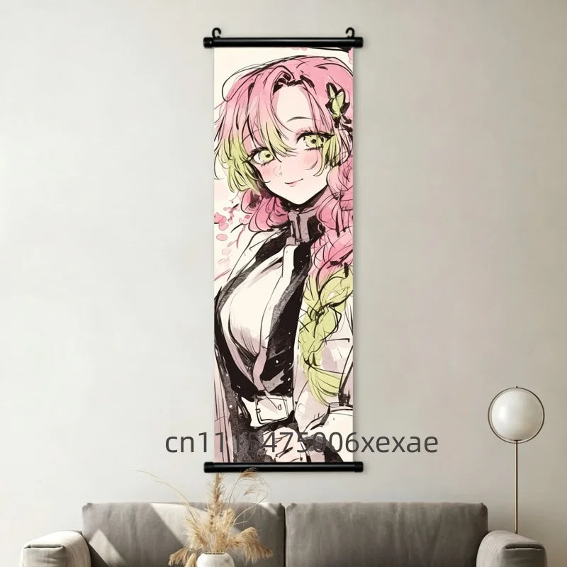 Demon Slayer – Pôster Canvas Scroll para Parede | Inosuke, Zenitsu, Nezuko e mais